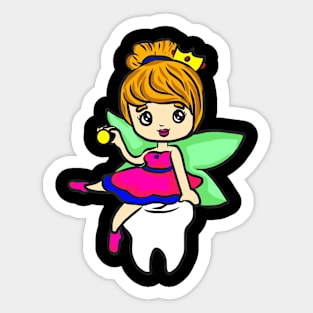 Mardi Gras Tooth Fairy Costume Original Gift Sticker
